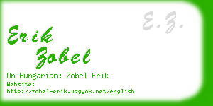 erik zobel business card